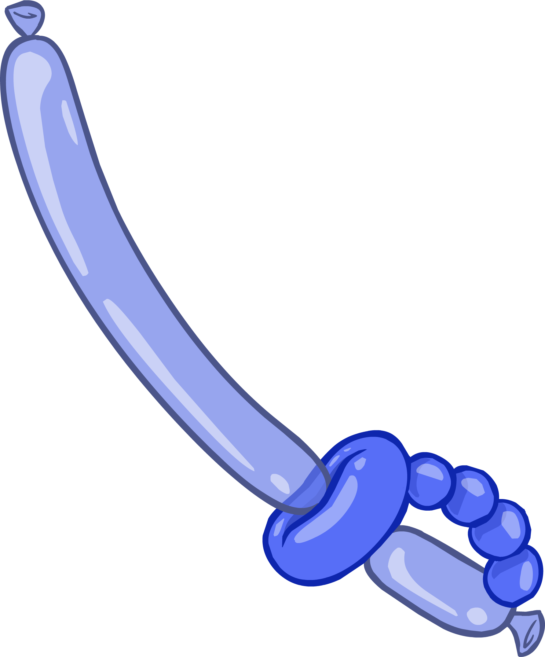 His Ballon Sword Extends And As It Makes Contacts With - Balloon Sword (1784x2150)