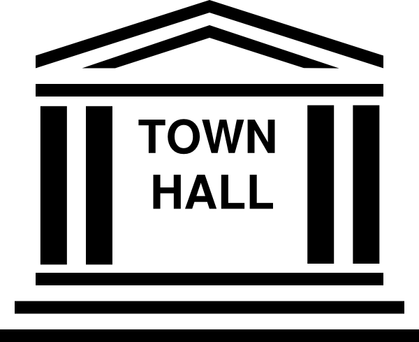 Symbol Clipart Government - Town Hall Clip Art (600x489)