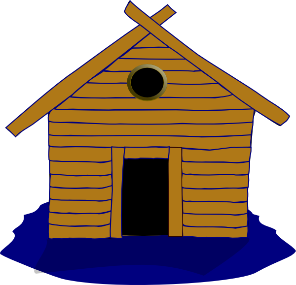 Log Home And Seasonal Clip Art At Clker - Wooden House Clipart (600x579)