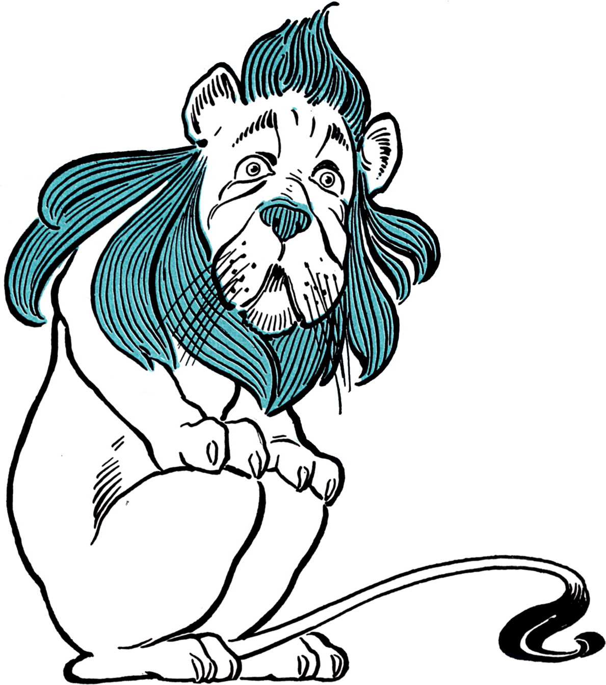 Wonderful Wizard Of Oz Cowardly Lion (1200x1363)