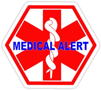 Medical Alert Symbol Clip Art - Medic Alert Epipen Carrier (375x360)