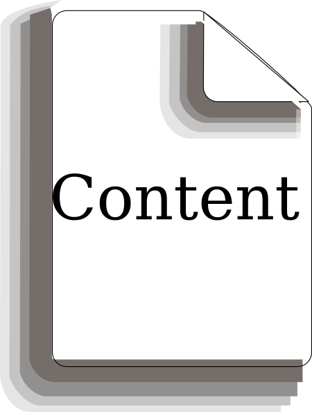 Page Clip Art - Contents Clipart (450x594)