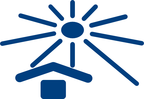 Blue Sun House Svg Clip Arts 600 X 411 Px - Clip Art (600x411)