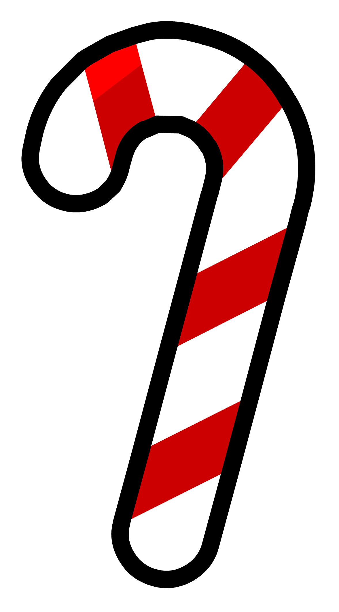 Candy Cane Clipart Transparent - Candy Canes (1177x2123)