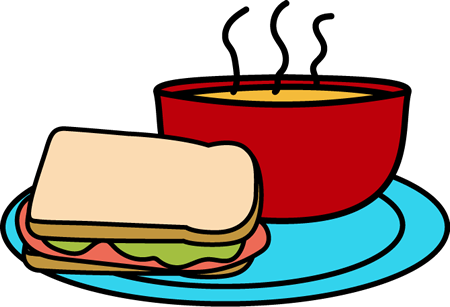 Soup Clip Art Clipart - Soup & Sandwich Lunch (450x307)