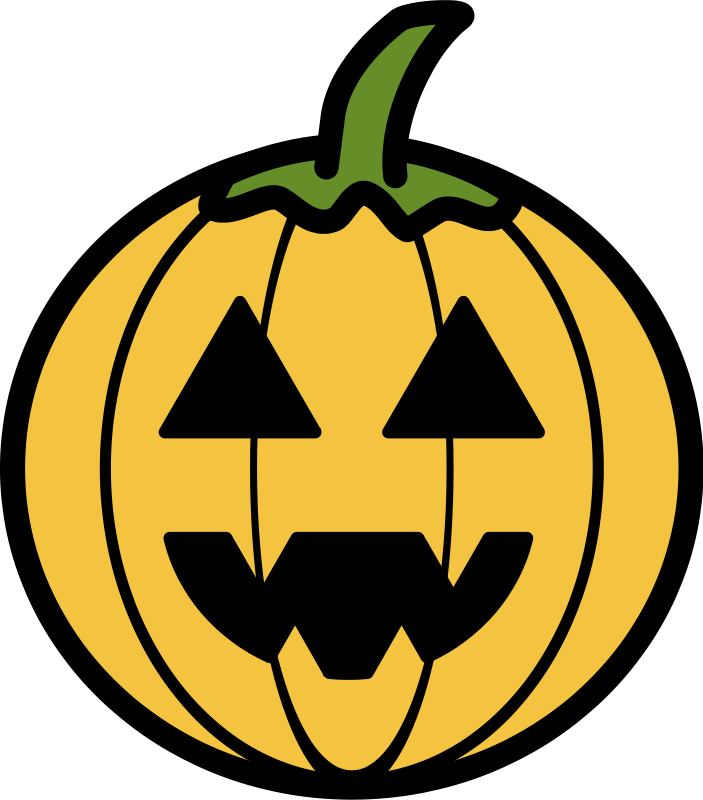 Cute Haunted House Clipart - Simple Jack O Lantern Clipart (703x800)
