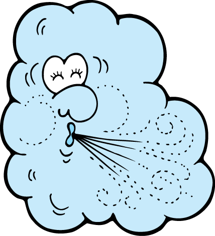 Windy Clipart Wikiclipart - Wind Clipart (428x471)