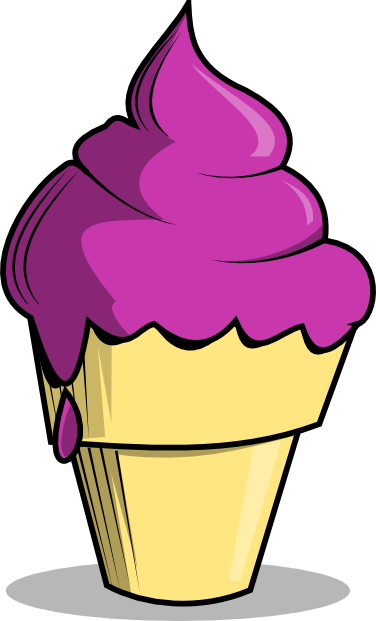 Dairy Clip Art & Images Free For Commercial Use Page - Melting Ice Cream Cone Clipart (376x621)