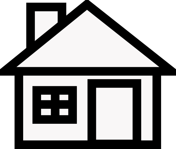House Clip Art At Clker - Houses Clipart Balck And White (600x508)
