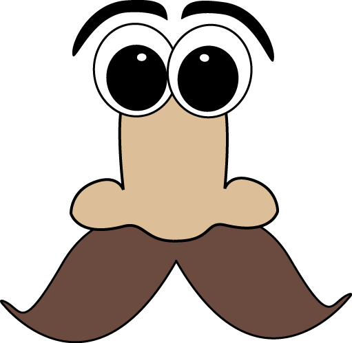 Cartoon Nose And Mustache Clip Art - Eyes And Nose Cartoon (511x499)