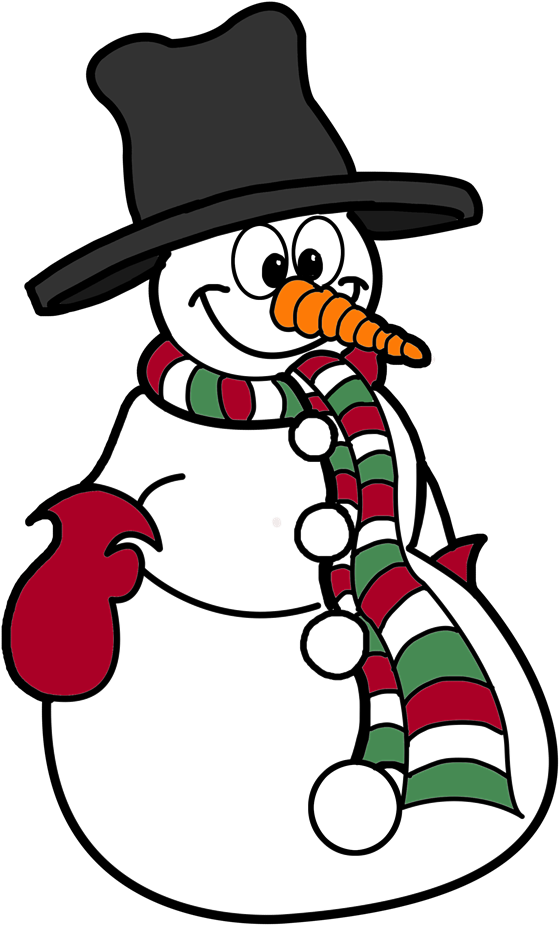 Free To Use Public Domain Snowman Clip Art - Snowman Cartoon Clipart (625x1012)