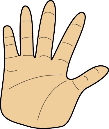 Left Hand - Cartoon Hand No Background (728x861)