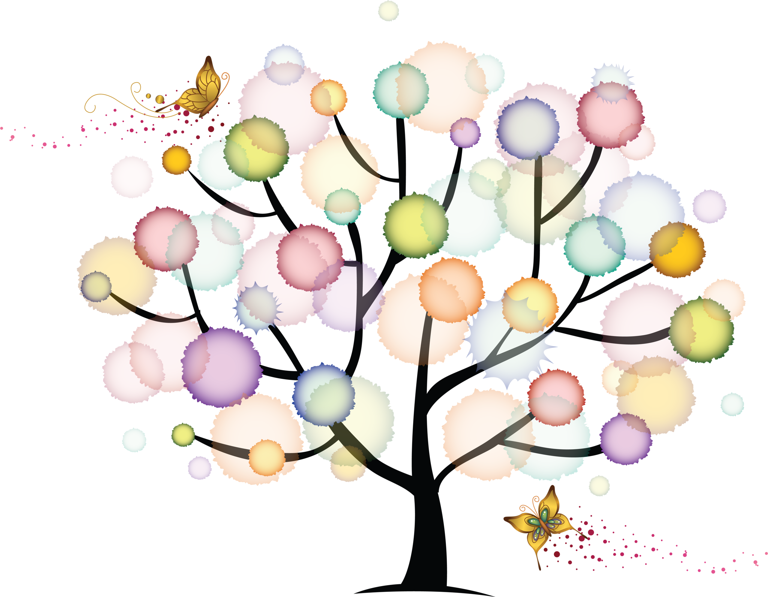 Tree Spring 15 - Vector (2560x1989)