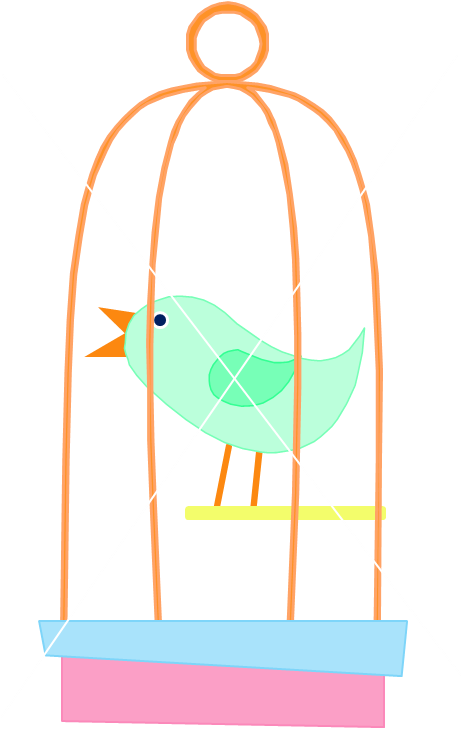 Birdie Amp Birdhouse Clip Art The Life Of The Party - Clipart Bird In A Cage (464x729)