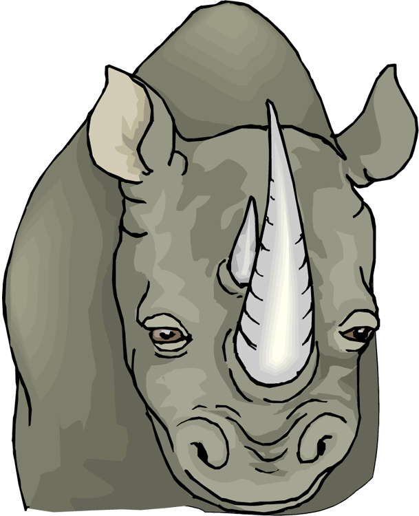 Free Home House Cliparts, Download Free Clip Art, Free - Rhinoceros Face Clipart (609x750)