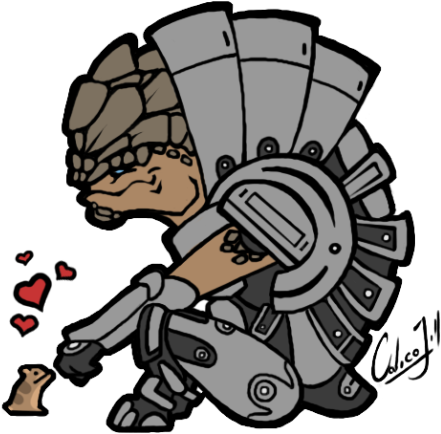 Free Family Reunion Clipart Images - Mass Effect Grunt Space (500x602)