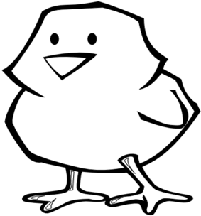 Black And White Ladybug Spring Line Art Coloring Book - Easter Chick Coloring Pages (476x333)