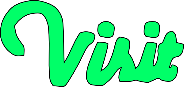 Decorative Visit Word Clip Art - Visit Clipart (600x284)