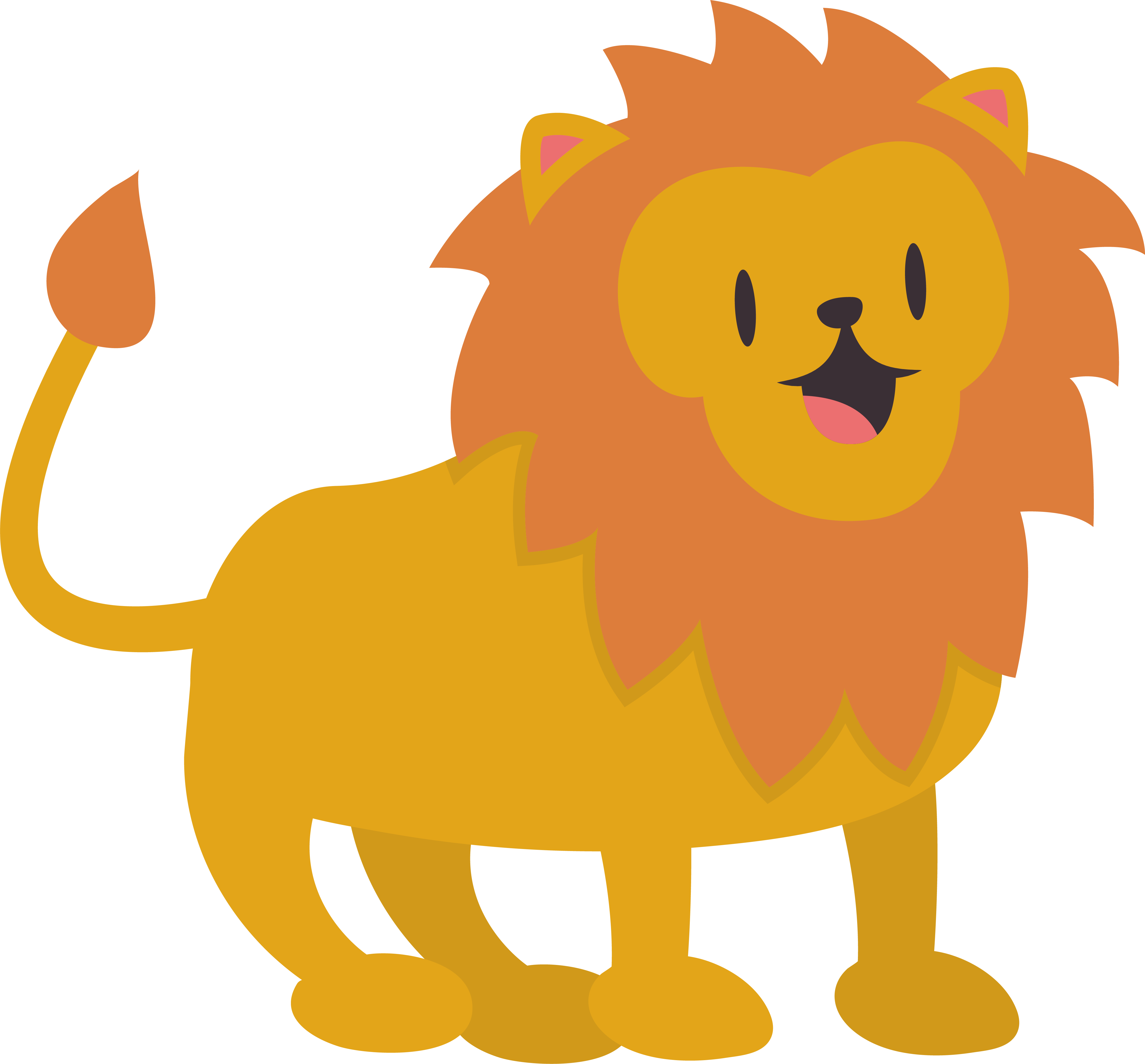 Lion Adobe Illustrator Clip Art - Dibujo Leon Png (4475x4157)