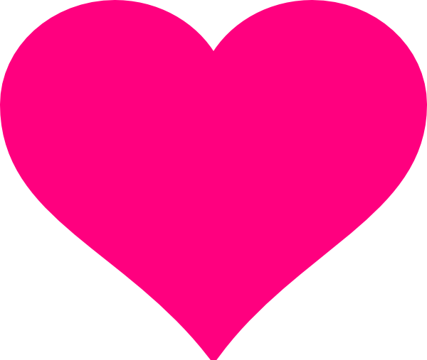 Heart Clip Art Pink At Clker Com Vector Online Royalty - Pink Heart Vector Png (600x507)
