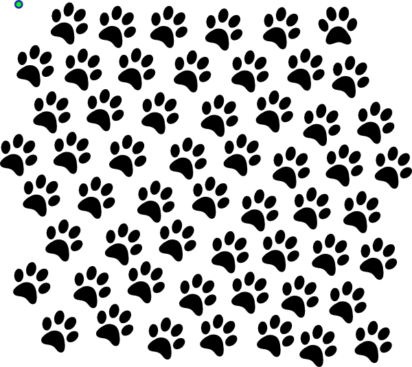 Black Paw Prints Clip Art At Clker - Paw Print Background Png ...