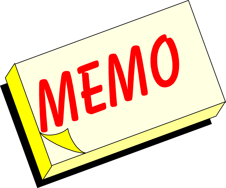 Memo Clipart - Clip Art Memo (958x796)