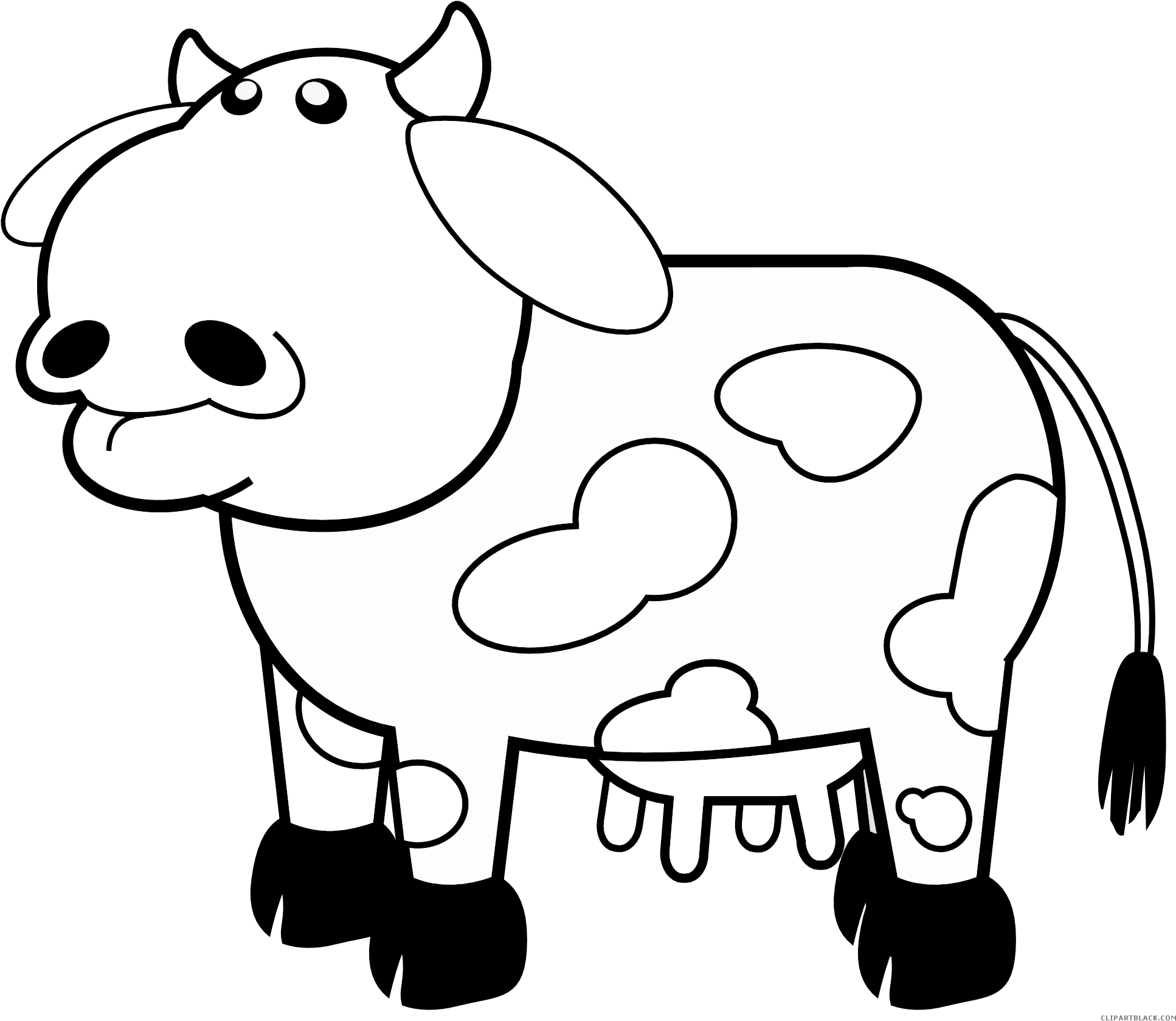 Clipart Info - Outline Of A Cow (2555x2223)