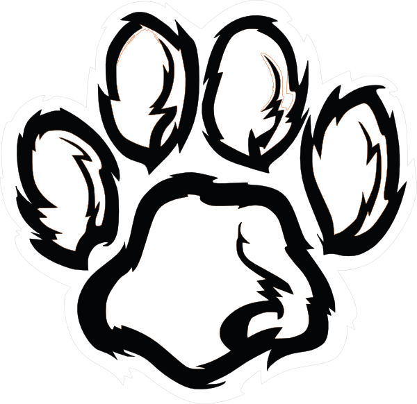 Amazing Grizzly Paw Print Clip Art At Clker Com Vector - Wildcat Paw Clipart (600x582)