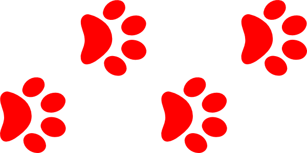 Paw Print Clip Art Border Clipart - Paw (600x300)