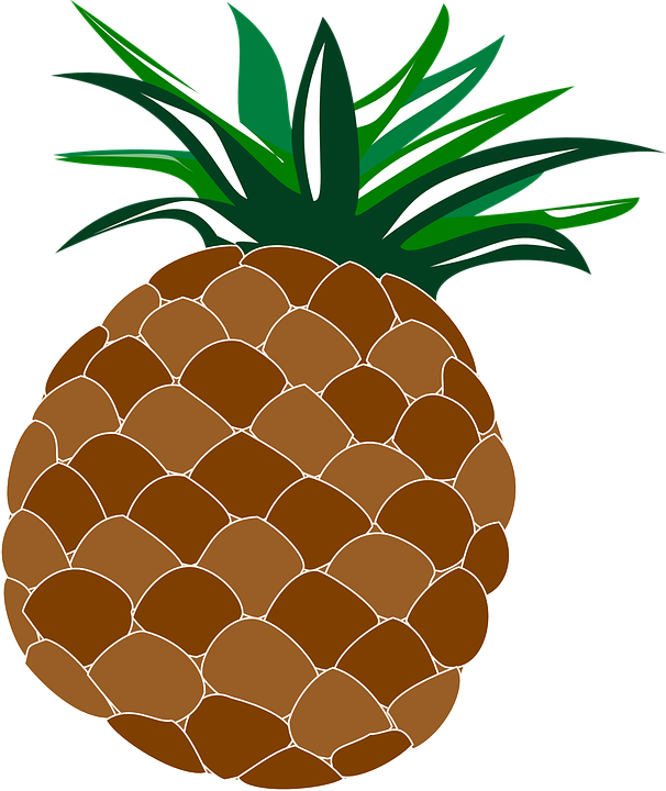 Pineapple Food Fruit Hawaii Hawaiian Luau - Luau Clipart Transparent (606x720)