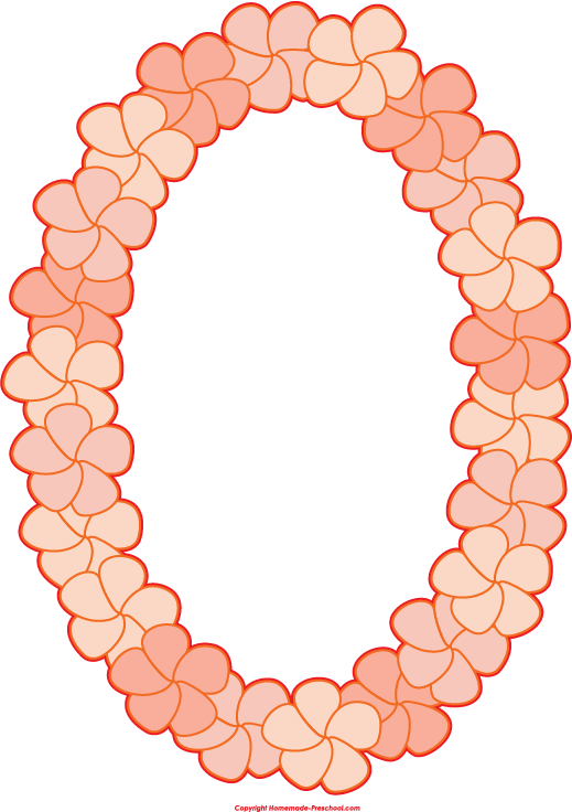 Lei Free Luau Clipart - Drawn Hawaiian Lei Png (519x736)