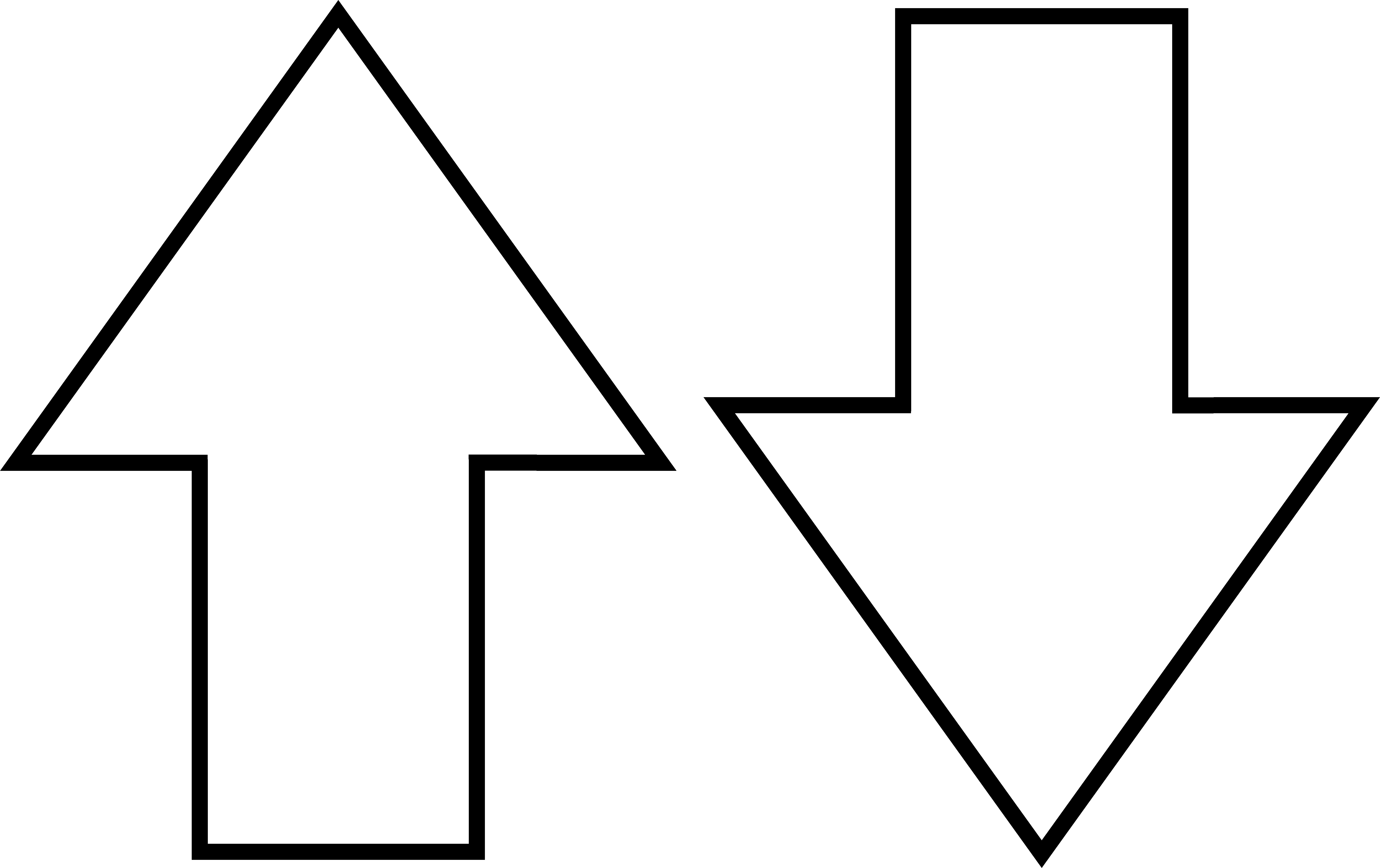 Down Arrow Arrow Down Images Guru Clip Art - Up Arrow Down Arrow (7112x4476)