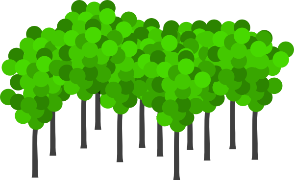 12 Trees Clip Art - Group Of Trees Clipart (600x368)
