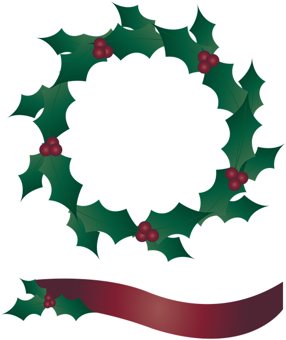 Holly Wreath, Wreath, Banner, Christmas - Wreath (1068x1280)