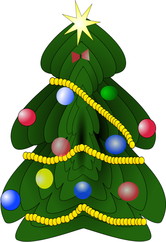 Christmas Tree Png Images - Christmas Tree Cartoon Clipart Png Transparent (609x900)