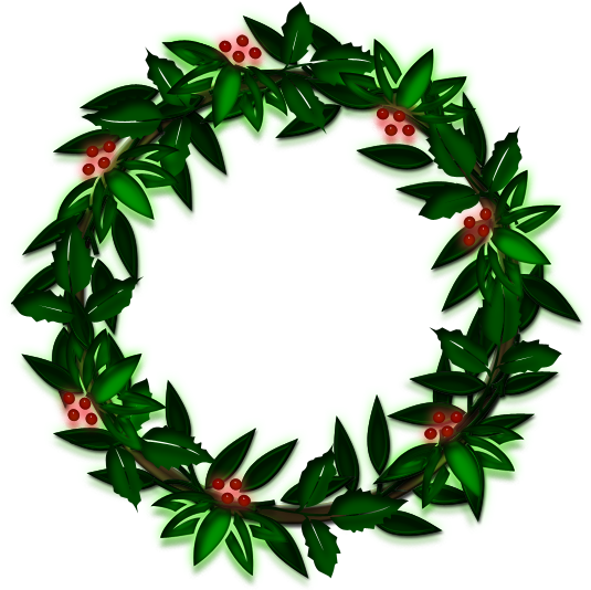 Wreath Clipart Evergreen Garland - Wreath (600x540)