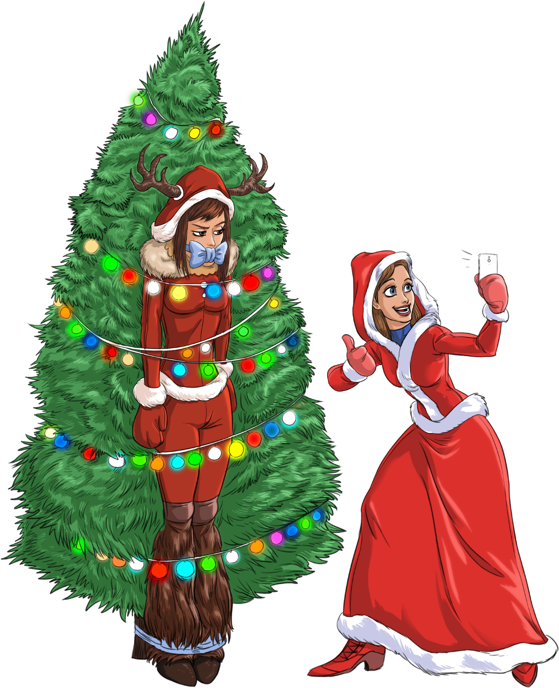Bunny & Alissa Christmas Large - Simpsons Christmas Tree Decoration (1149x1405)
