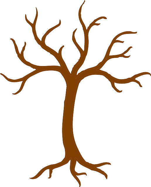 Editable Tree For Handprints - Tree Trunk Clipart (516x640)