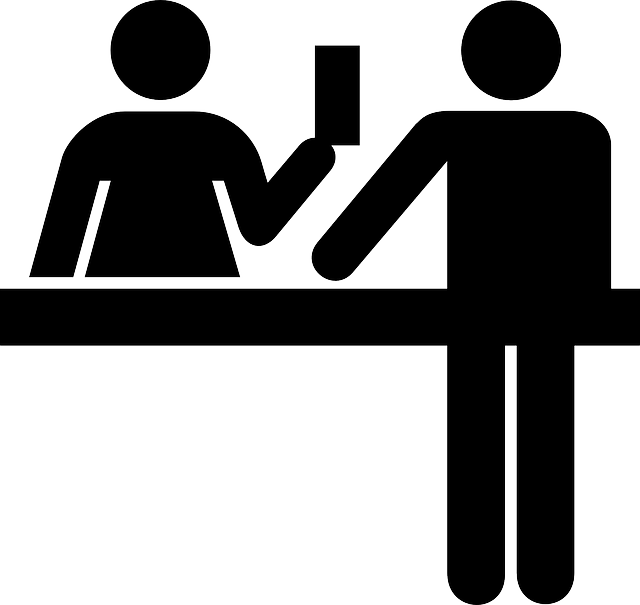 Desk, People, Silhouette, Money, Ticket, Exchange - Buy A Ticket Clipart (800x756)