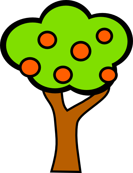 Apple Tree Clip Art At Clker - Apples On A Tree Cartoon (462x598)