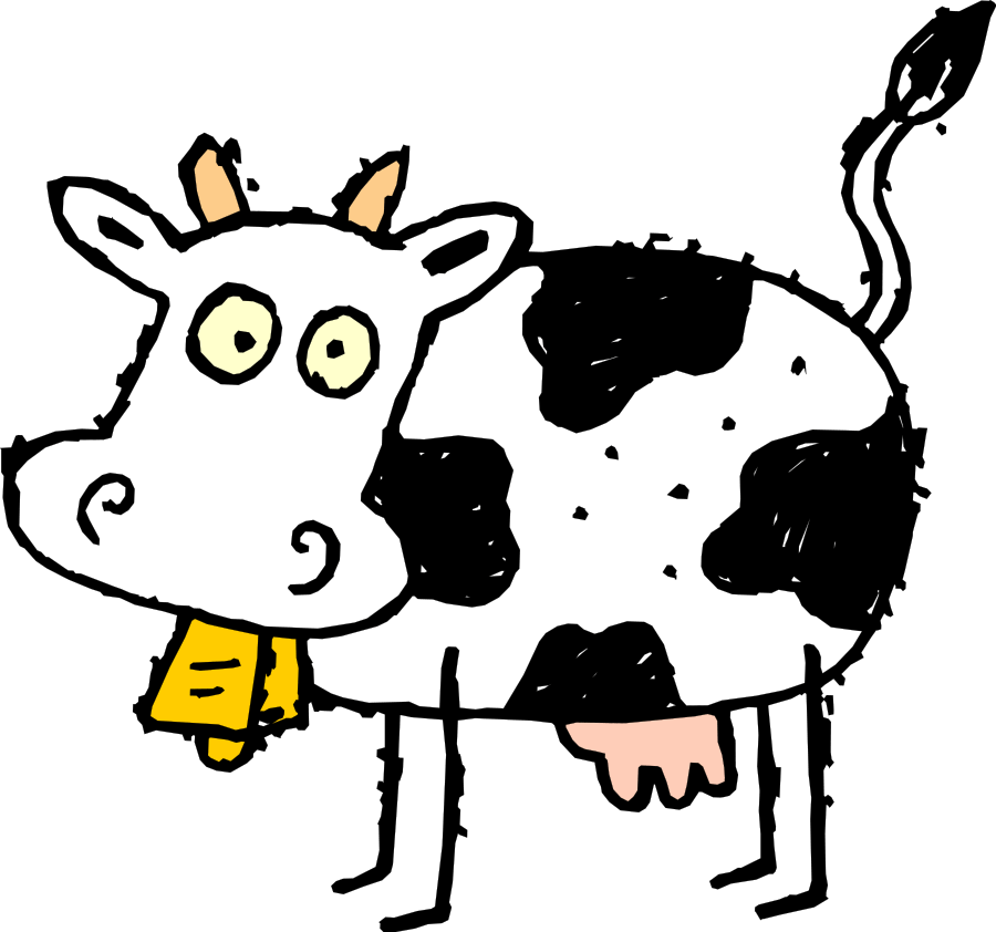 Clipart Cartoon Cow - Free Clip Art Cows (900x842)