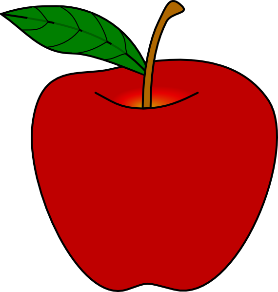 Dark Red Apple Clipart - Apple Clip Art (570x599)