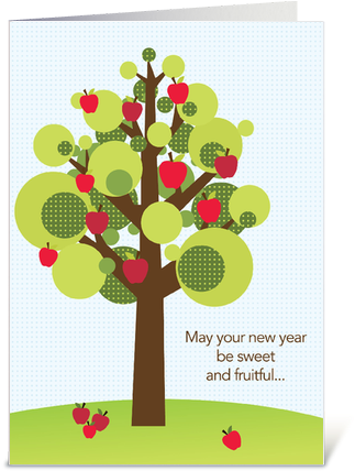 Fruitful Apple Tree - Greeting Card (435x429)