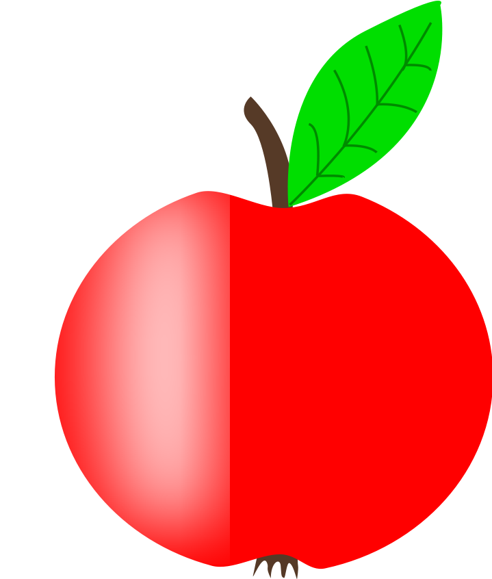 Apple Clipart, Vector Clip Art Online, Royalty Free - Apple Leaves Clip Art (743x900)