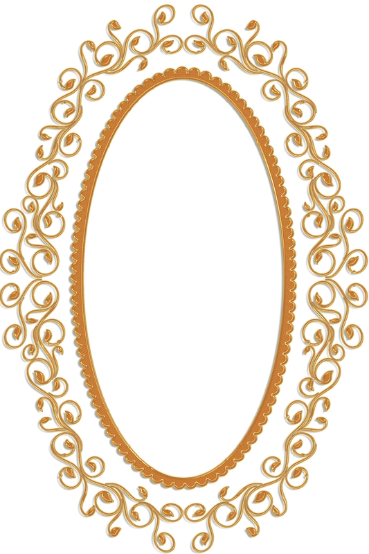 Frame Vintage Gold Ornate - Oval Vintage Gold Frame (533x800)