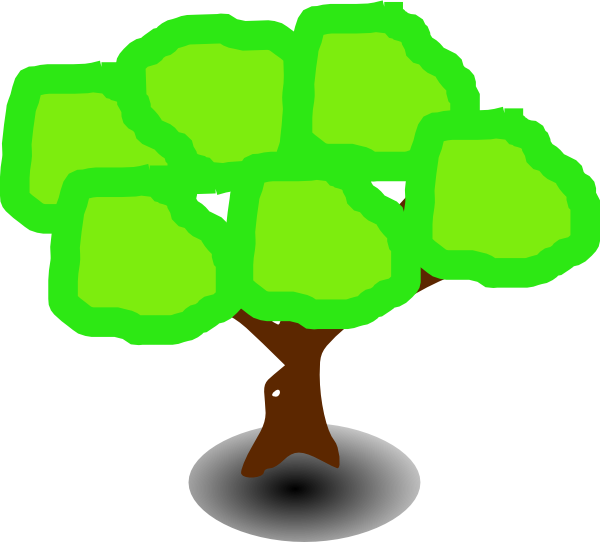 Six Green Dumpling Tree Clip Art At Clkercom Vector - Clip Art (600x542)