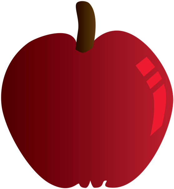 Red Apple Fruits Png Transparent Images Clipart Icons - Quả Táo Hoạt Hình (960x720)