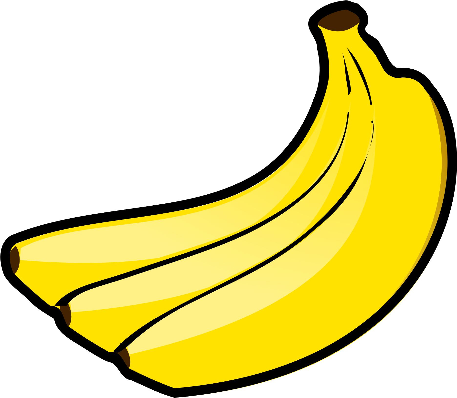 Nicubunu Banana Png 64 Clipart Panda - Banana Clipart (2400x2400)