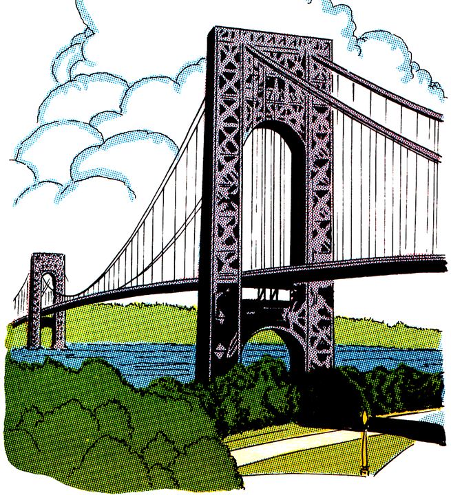Bridge Vintage Clip Art Color Transparent - Gezeichnete Geschäftskarte Der Klippkunst-brücke Visitenkarte (655x720)