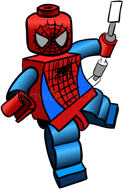 Spiderman Clipart Image - Super Heroes Lego Png (1024x1024)